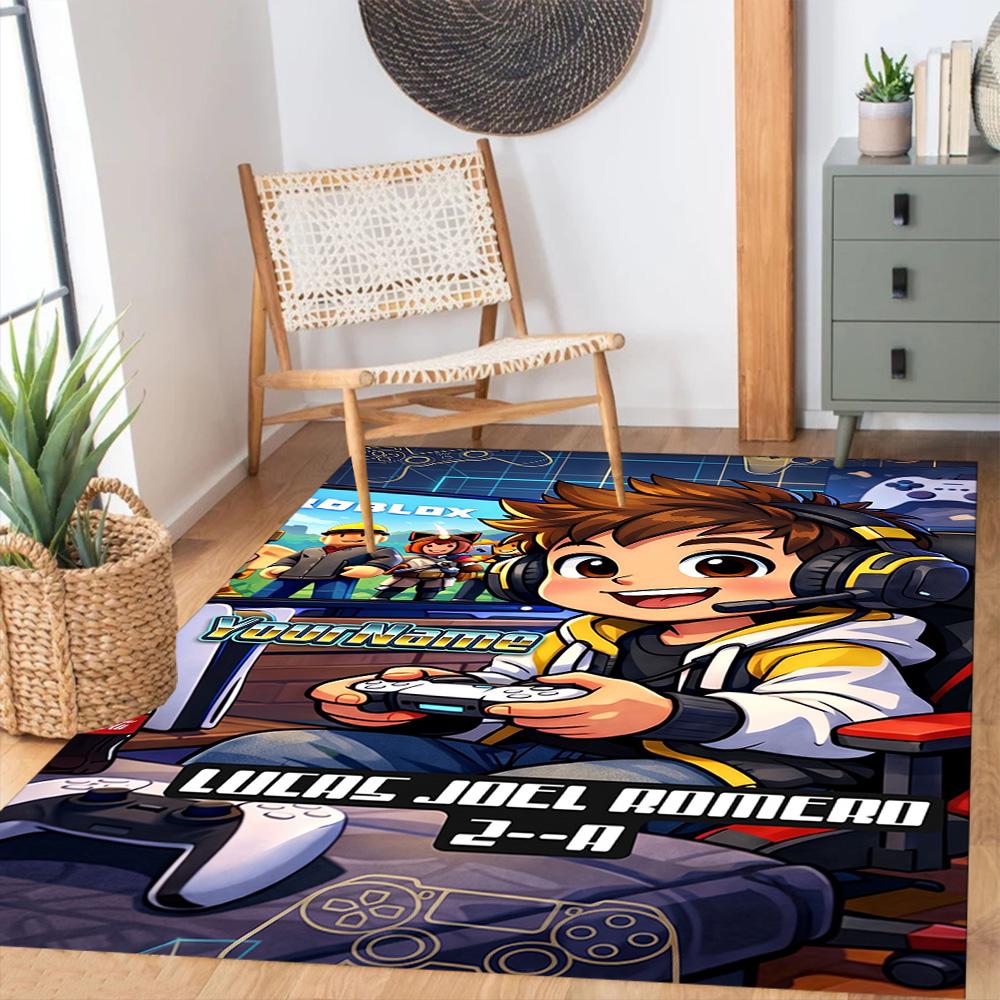 Roblox 405 Personalized Text Floor Rug Office Rug Perfect for Dining Room Bedrooms Entryway Playrooms Anti-slip Rug Decorate Offices