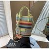 Fashion Portable Striped Women Crossbody Bags Straw Large Capacity Beach Bag Shoulder Bags Ladies Casual Clutch Purse