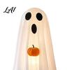 Spooky Seasonal Atmosphere Halloween Ghost Decoration Light-Up White with Pumpkin Indoor Children Party Favors Cute Standing Tabletop for