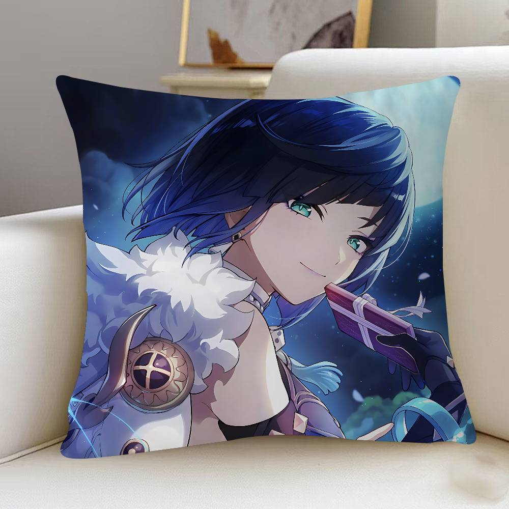 

Е Лань Аниме Наволочка Дизайн Наволочка Декор Праздничный Декор 12x12Inch