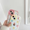 Cute Rabbit Cartoon Bear Shockproof Bumper Flower Phone Cases For Iphone 14 11 12 13 Pro Max Soft Transparent Back Cover Case