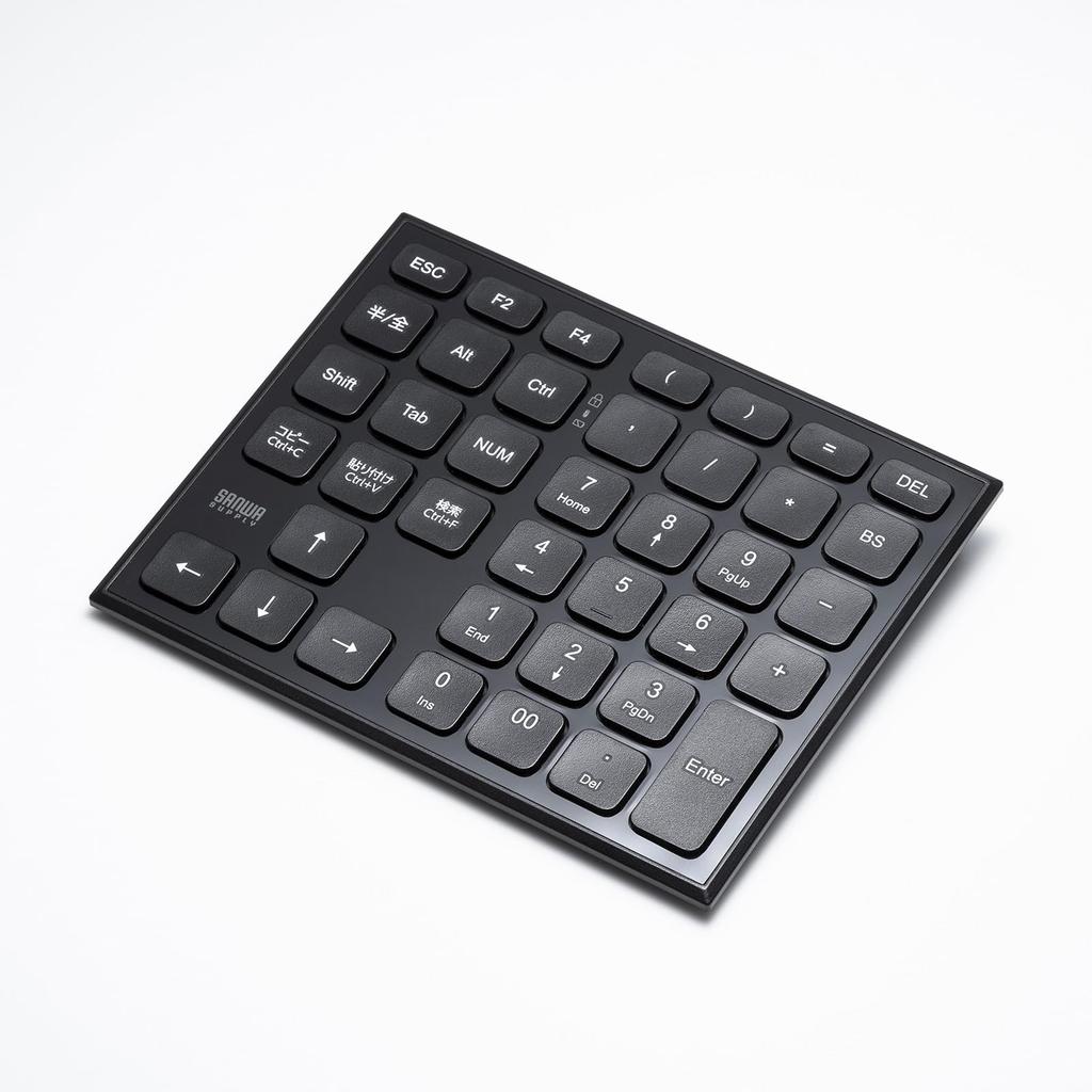 SANWA SUPPLY Spreadsheet Bluetooth Numeric Keypad NT-BT27BK