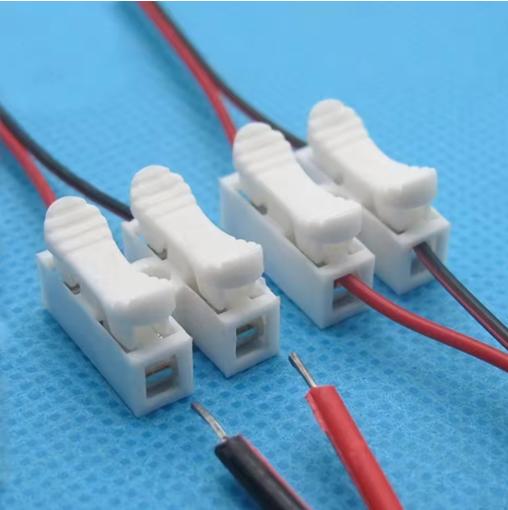 30pcs 20x17.5x13.5mm 2 Pins Electrical Cable Connectors CH2 Quick Splice Lock Wire Terminals Lamp Connection