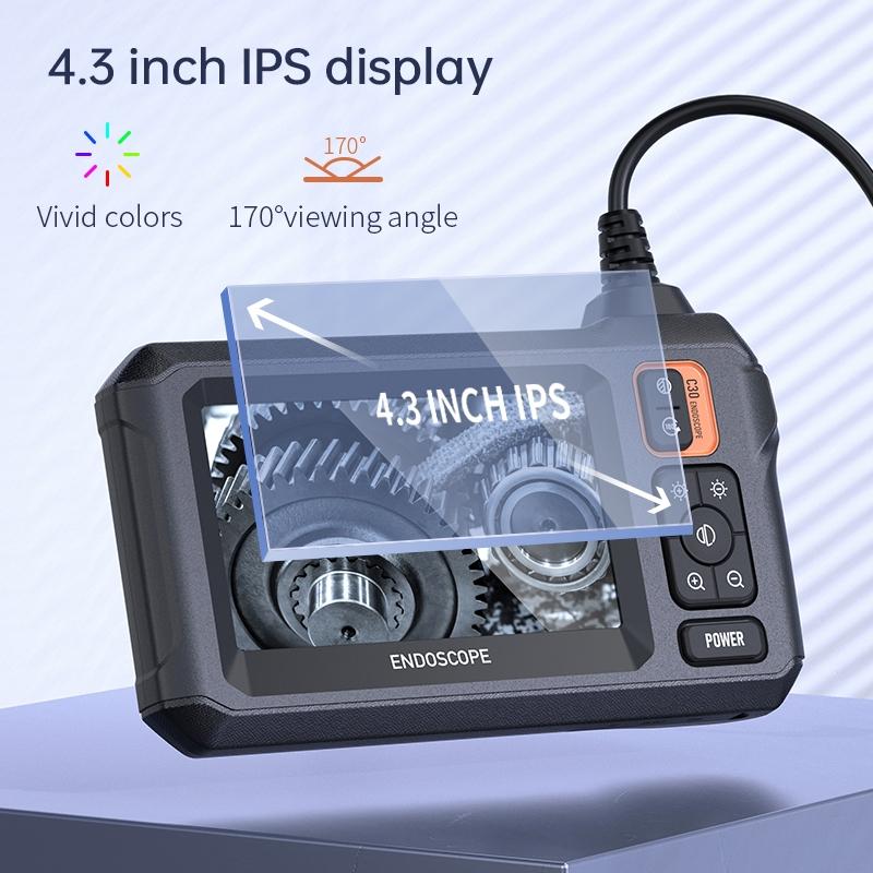 Lancol C30-M 8mm Lens Endoscope High Definition Display Car Maintenance and Inspection Equipment 4.3-inch Large Screen 1080P Waterproof Single camera 1-meter cable