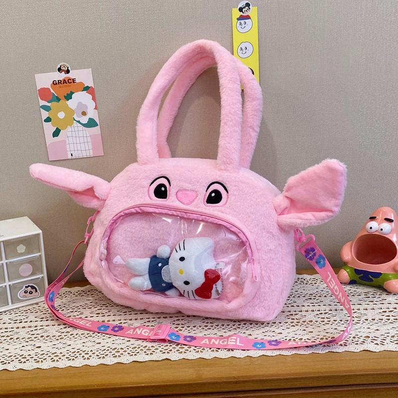 Stitch Angel Niedlicher Plüschrucksack Mit Cartoon-Design Für Den Täglichen Gebrauch
