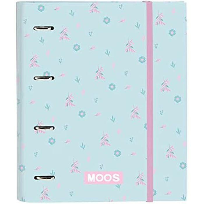 Raccoglitore - MOOS - 4 anelli - 35 cm - 100 fogli A4 - Blu turchese blu