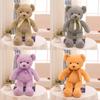 35cm Bear Teddy With Colored Bow Tie Plush Toy Stuffed Animal Doll Gifts Kids