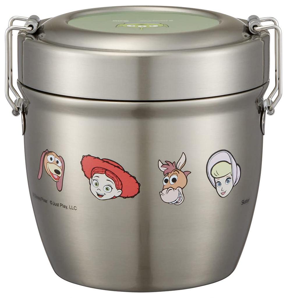 Skater Antibakterielle Thermische Lunch Reis Schüssel Edelstahl Disney Spielzeug Smoky Box, Form, Stahl, Geschichte, Farbe, 550ml, STLBD6AG-A