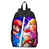 Super Mario Kids Backpack Elementary Student Cartoon Mario Print Bookbag New