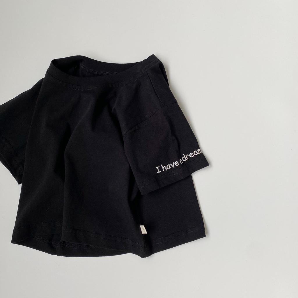 GL-kids Korean Summer Emboidered Short-Sleeve T-Shirt for Boys and Girls.