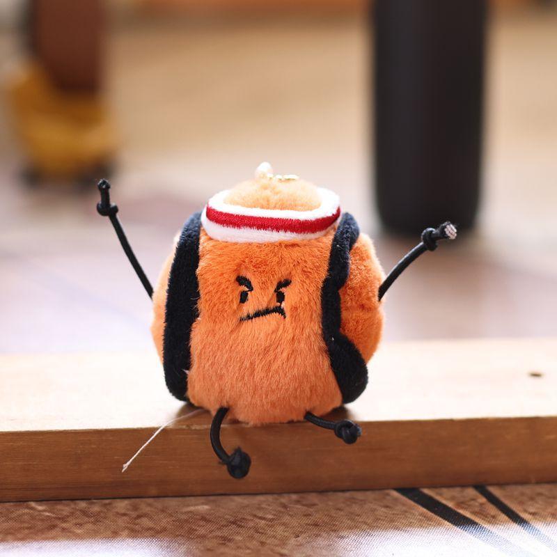 

1 Piece Sports Series Soft Keyring Handbag Decoration Plush Sports Toy Balls Keychain Pendant For Children S Gift