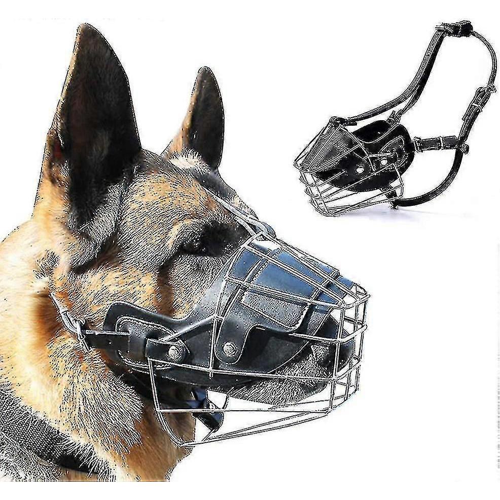 Musoliera Super Metallica Musoliere per Cani Musoliera in Pelle Per Cani di Grossa Taglia