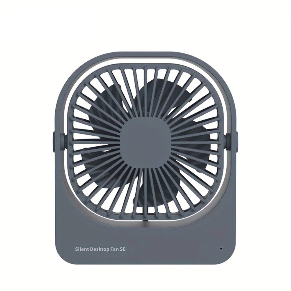 USB Desk Fan Strong Airflow & Quiet Operation Three-Speed Wind Mini Table Fan 360° Adjustable Head for Home Office Bedroom