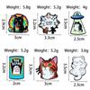 Cartoon Cat Brooch: Creative Alloy Enamel Badge for Backpack or Clothing