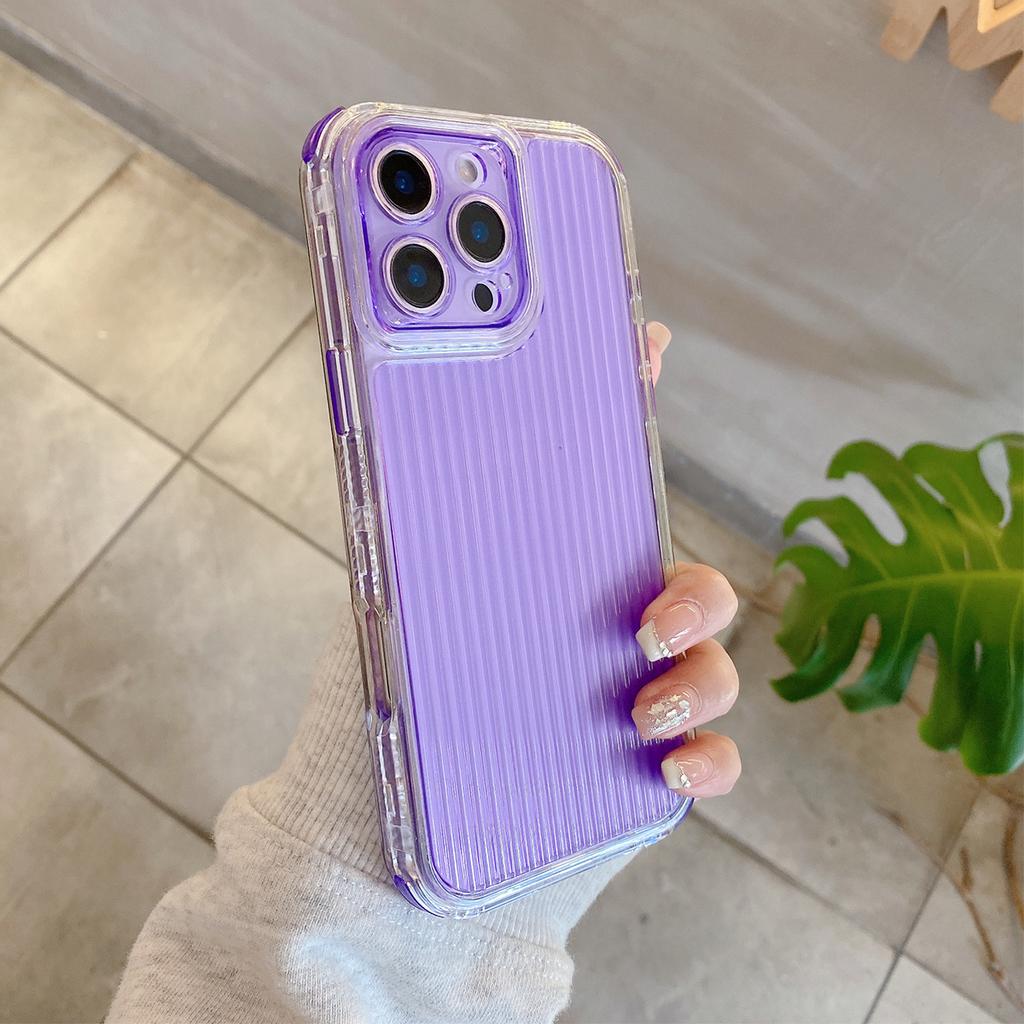 Three-in-one for Apple Mobile Phone Protective Case, Cute Mobile Phone Case with Lanyard, 14promax Mobile Phone Case, Transparent and Simple Style