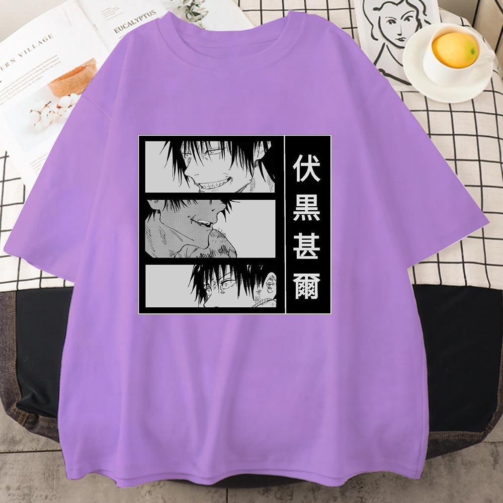 New Hot Anime Fushiguro Toji Graphic T-Shirt Fashion Outdoor Street Cool Round Neck Short Sleeve Shirt Top