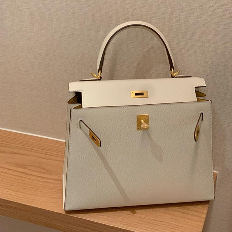 Τσάντα Kelly από Δέρμα Αγελάδας με Φοίνικες: 2025 Μοντέρνα Μίνι Υψηλής Ποιότητας Γνήσια Δερμάτινη Τσάντα Χειρός & Χιαστί