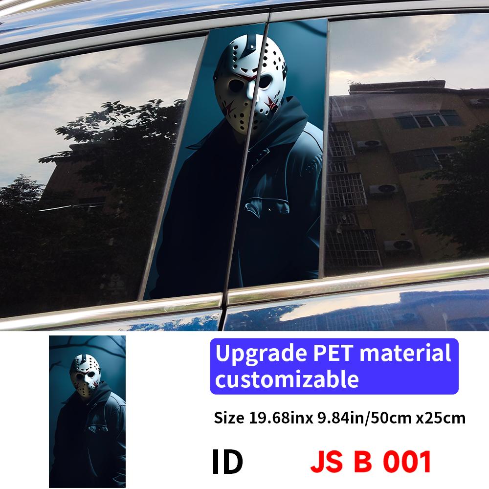 Mask Jason Car Stickers Car B-pillar Vinyl Decals Waterproof Auto Center Pillar Sticker Cover Scratches Vehicle Decor Accessorie