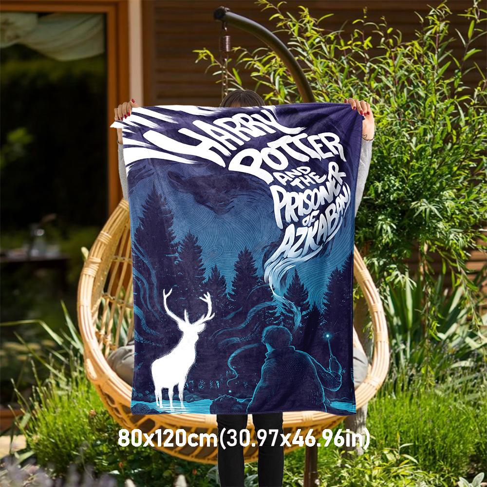1pc Harry Potter and the Prisoner of Azkaban Outdoor Flannel Throw Blanket All Season Soft Warmth,Home Decor 1031198