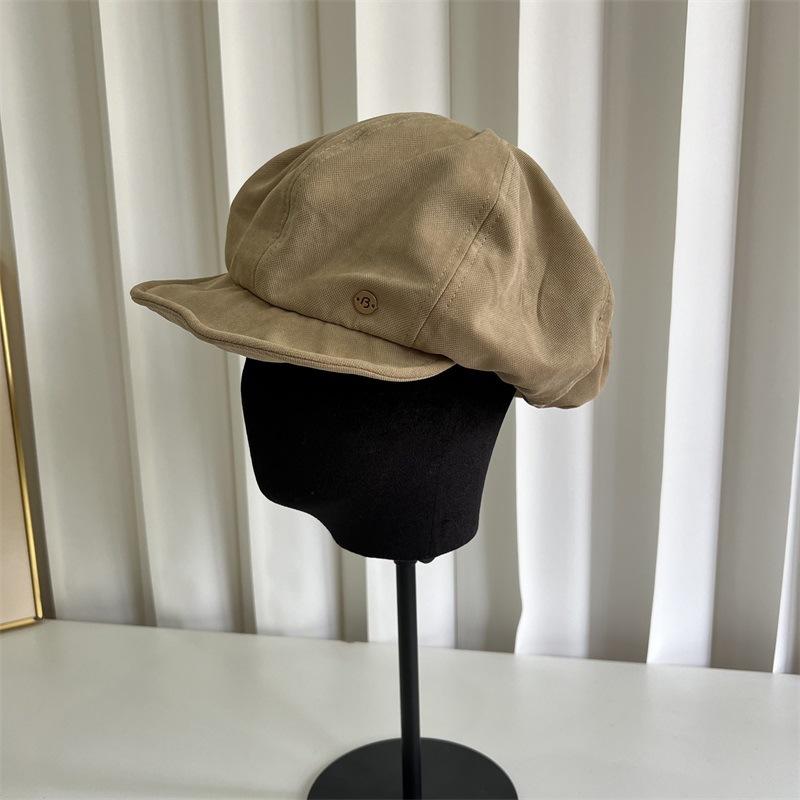 Autumn New Big Head Circumference Cloud Star Anise Beret Women's Casual Versatile Face Small Cap