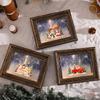 Christmas decorative photo frame, crystal luminous wind lantern, music box, high-end Christmas gift music box, snowy Christmas ornaments