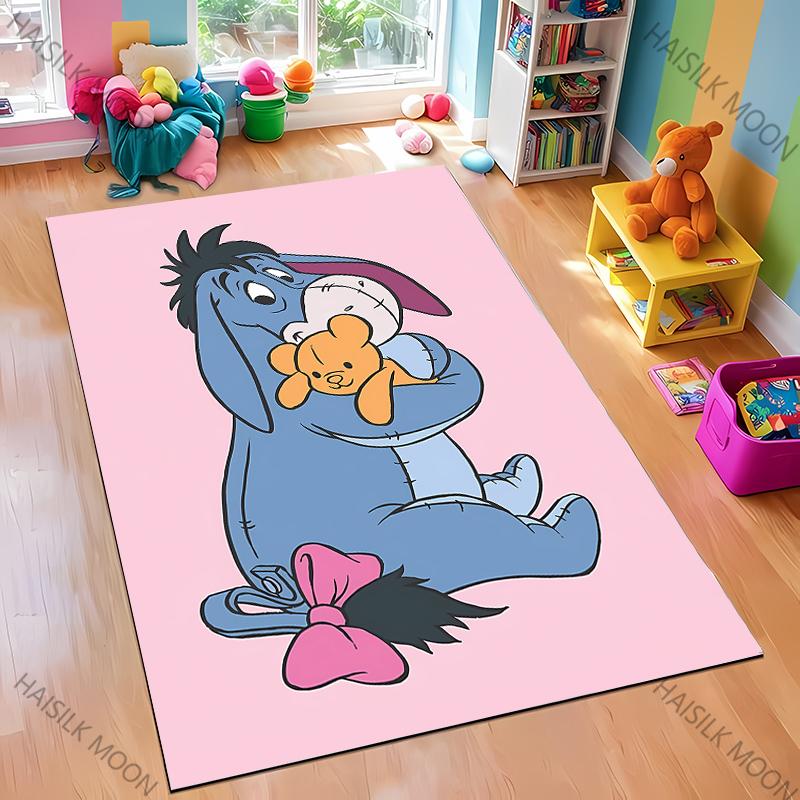 1PC Winnie The Pooh Eeyore Theme Rug Bedroom Living Room Carpet for Floor Mat Home Decor Non-Slip Floor Pad Rug Gift Potdemiel