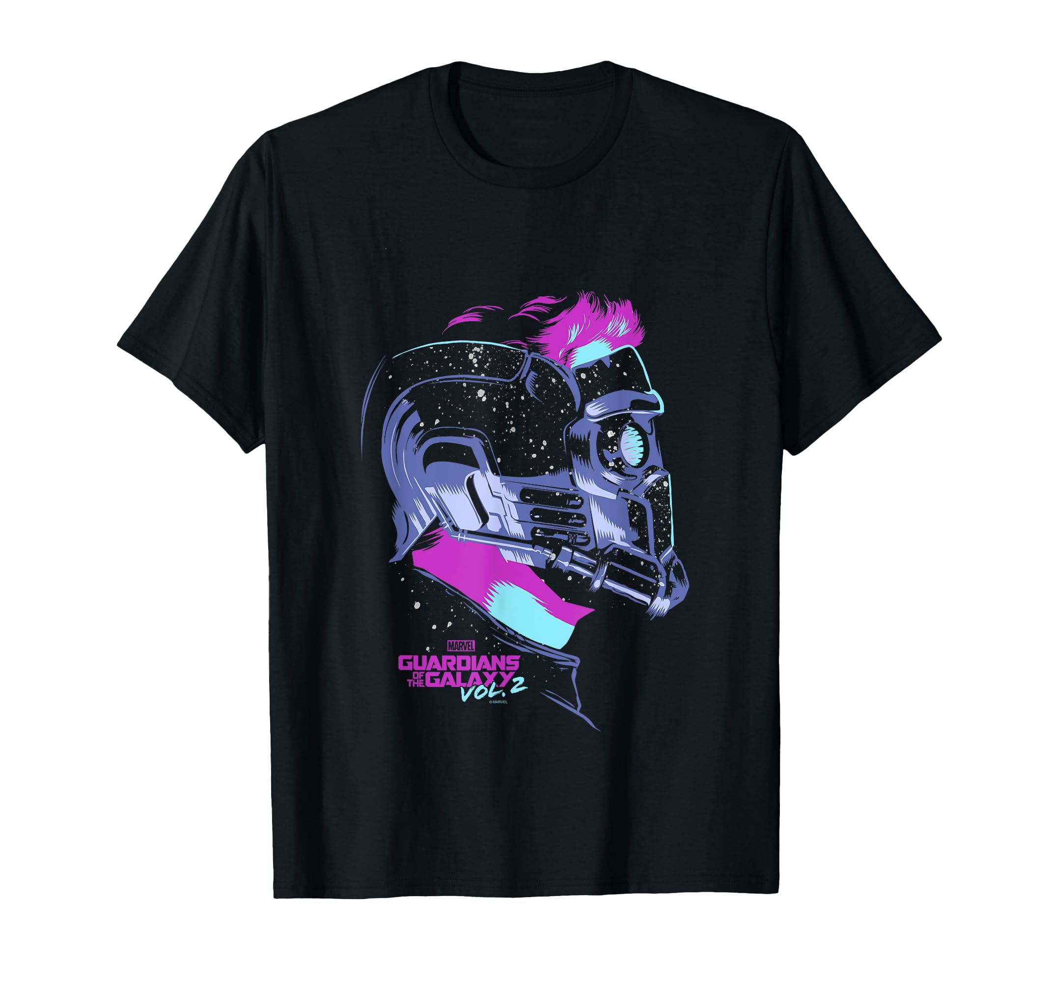 

Marvel Guardians of the Galaxy Vol. 2 Star-Lord Neon Profile T-Shirt