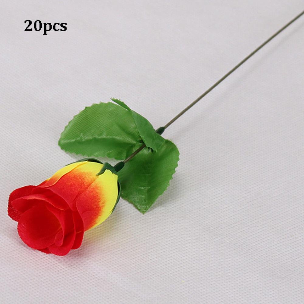 

20pcs 7 Colors Simulated Rose DIY Party Decoration Festival Supplies Vintage Silk Rose Home Decor Bouquet Home Decor