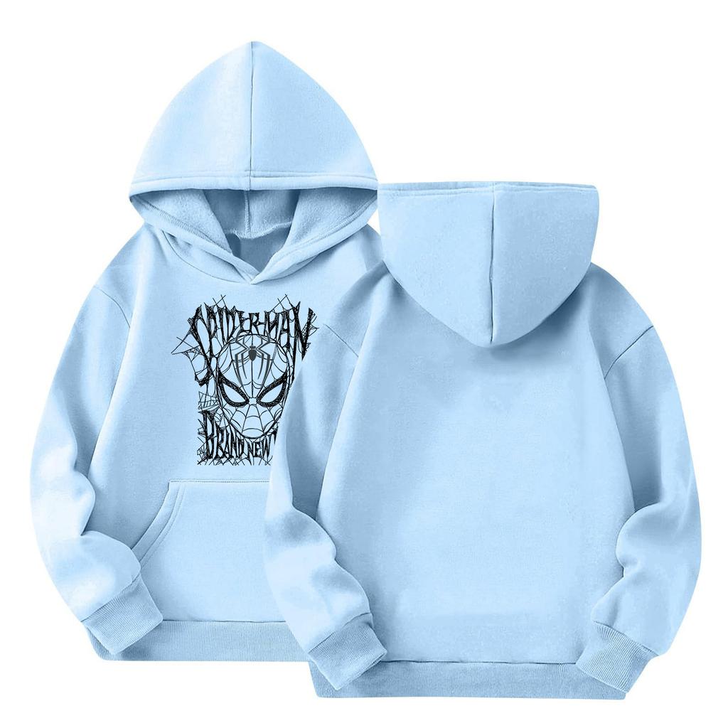 Kids Long Sleeve Pullover Sweatshirt, Loose Fit Letter Print Top for Boys and Girls