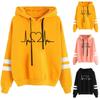 2025 European and American autumn and winter new women's clothing jacket printed loose pocket hooded long sleeve