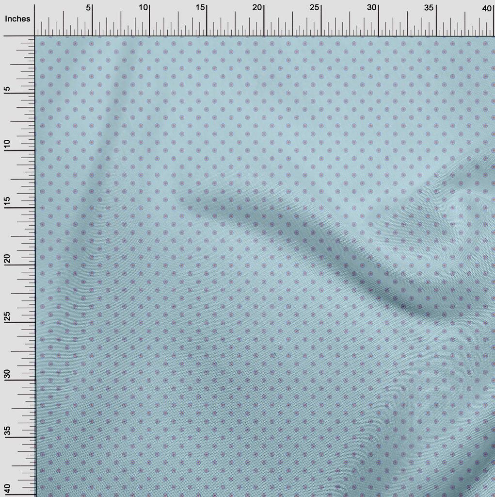 oneOone Cotton Flex Light Blue Fabric Florals Dress Material Fabric Print Fabric By The Yard 40 Inch