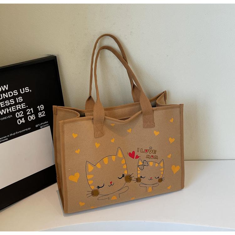 Neue Canvas-Tasche Studentinnen Klasse Schulter Pendeln Große Kapazität Tasche Nische Umhängetasche Tragetasche