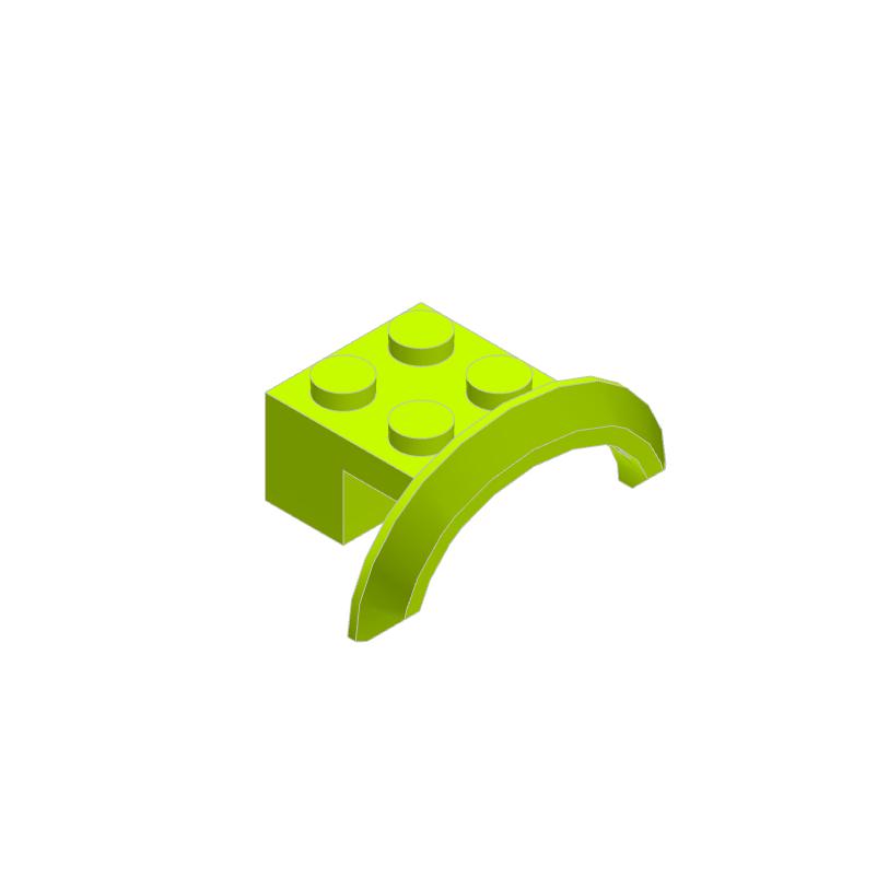 50pcs Mudguard 98282 4x2 1/2x1 Building Blocks Kit Arch Rounded Vehicle Bricks Particle Puzzle Idea Toys Children Kid Gifts