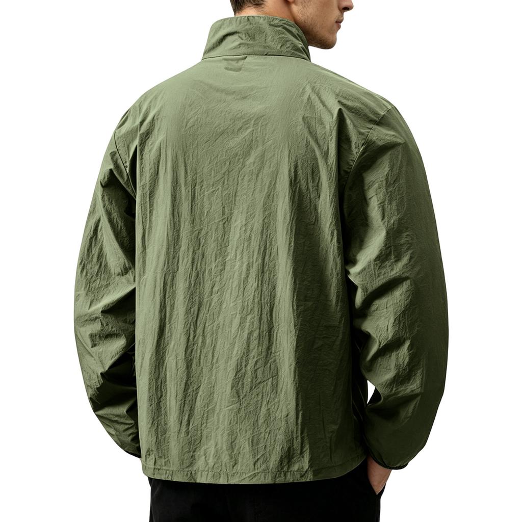 Men's Lightweight Outdoor Sun Protection Jacket Breathable Quick Dry Running Hiking Windbreaker Skin Protection Coat