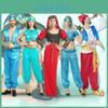 Fantasia Vibrante de Aladdin Lâmpada Mágica Princesa Jasmine para Adultos para Festas de Halloween