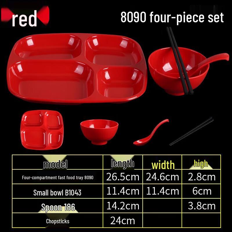 Commercial Melamine Divided Tray