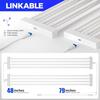 4FT Indoor Plant Grow Lights 336W 4 x 84W LED Panels Full Spectrum High PPFD Mechanical Timer Linkable Hanging Light for Indoor
