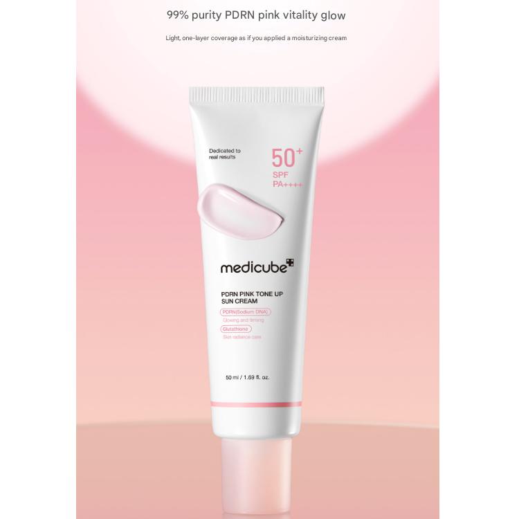 Medicube Crème solaire PDRN Tonifiant Rose 50ml  (3 Options)