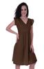 Moomaya Schiffli Dress Frill Sleeve W  V-neck Casual Relaxed Summer Garden