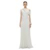  European and American new French gentle wind diagonal collar off-the-shoulder dress women's waist and thin high-end dress