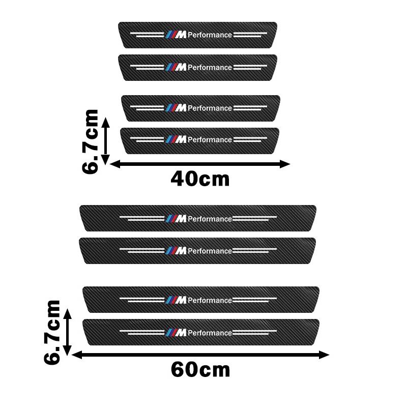 BLL1 Leather Car Door Decal Carbon Fiber Threshold Anti Scratch Sticker For BMW M Performance F30 F20 F10 F18 F06 M3 M5 F22 F01 X3 X4