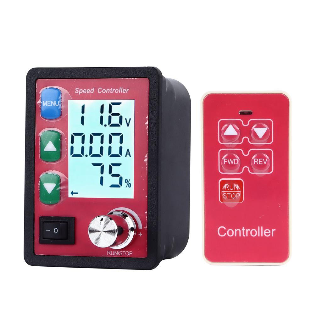Motor Speed Controller 15A LCD Display Remote Control Motor Driver Speed Regulator with Overload Preservation 6‑55V