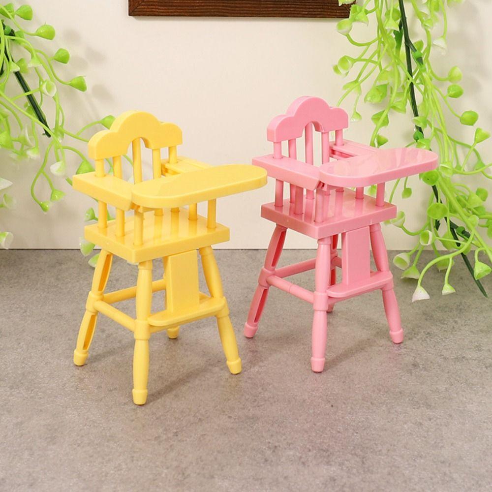 High Chair Dollhouse Stroller Pretend Play Dollhouse Baby Furniture DIY Accessories