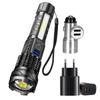 High Power LED Flashlight USB Rechargeable Tactical Zoom Torch 10 Lighting Modes Powerful Lantern for Camping Outdoor Emergency