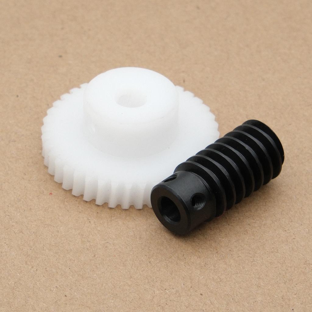 0.8M 1:1 Standard Precision Worm Gear Set POM 20/30/40/50 Teeth Turbine Quality Parts 5/6MM Reducer Lightweight Low Noise