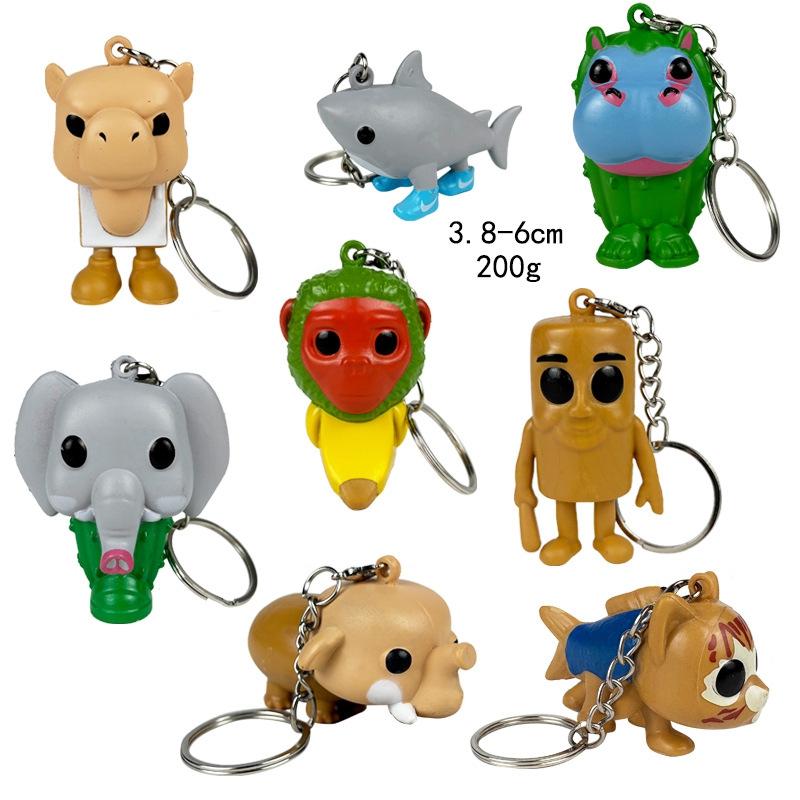 Tung Tung Sahur Conjunto de Figuras de Anime 3D Monstro Híbrido Criativo Brinquedo Modelo Decoração Presente para Crianças Estátua Miniatura de PVC Colecionável