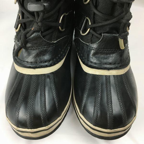 SOREL Premium Snow Boots with Liner Size 4.5 21.5 Black(USED)