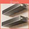 Gunmetal Wall Mount Bathroom Shelf With Antidrill Design For Shower And Toilet Storage