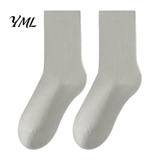 Lightweight Breathable Hosiery Crew Socks for Women, Solid Color Mid-calf Socks, Non-binding Skin Friendly Yoga Daily And Sports, Comfortable