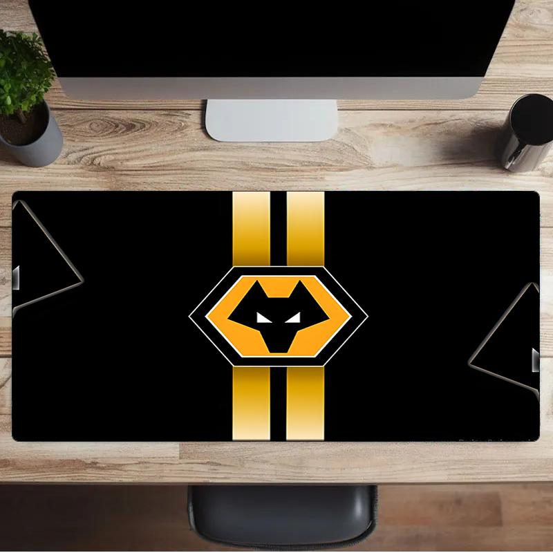 Flammende Wölfe Emblem Wanderer Mauspads, Gaming-Mauspad, Tastaturmatte, Schreibtischdekoration für Computer-Notebook, Fan-Geschenk, Geburtstagsgeschenk